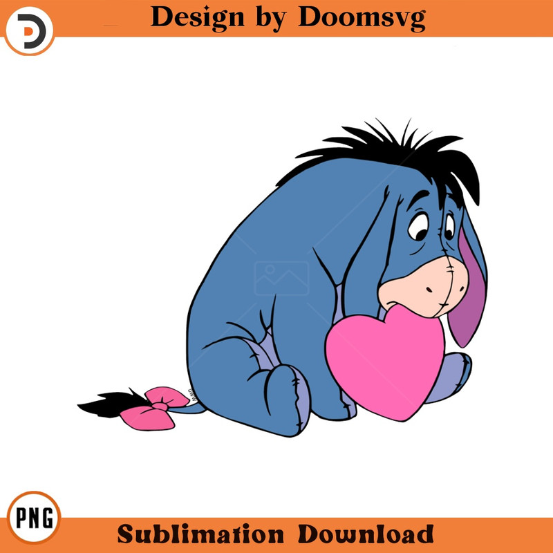 SH1952-Eeyore Valentine Heart Cartoon Clipart Download, PNG Download Cartoon Clipart Download, PNG Download.jpg