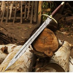 Sword art online, long sword, engraved sword, master sword, handmade Damascus steel sword, greatest gift