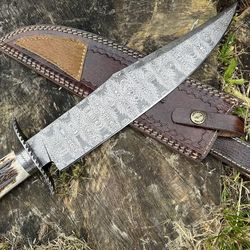 Indestructible Damascus Steel Hunting Knife – Handcrafted Knives – Single Type of Knife