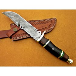 Fixed Blade Knife, Damascus Hunting Knife, Skinner Knife