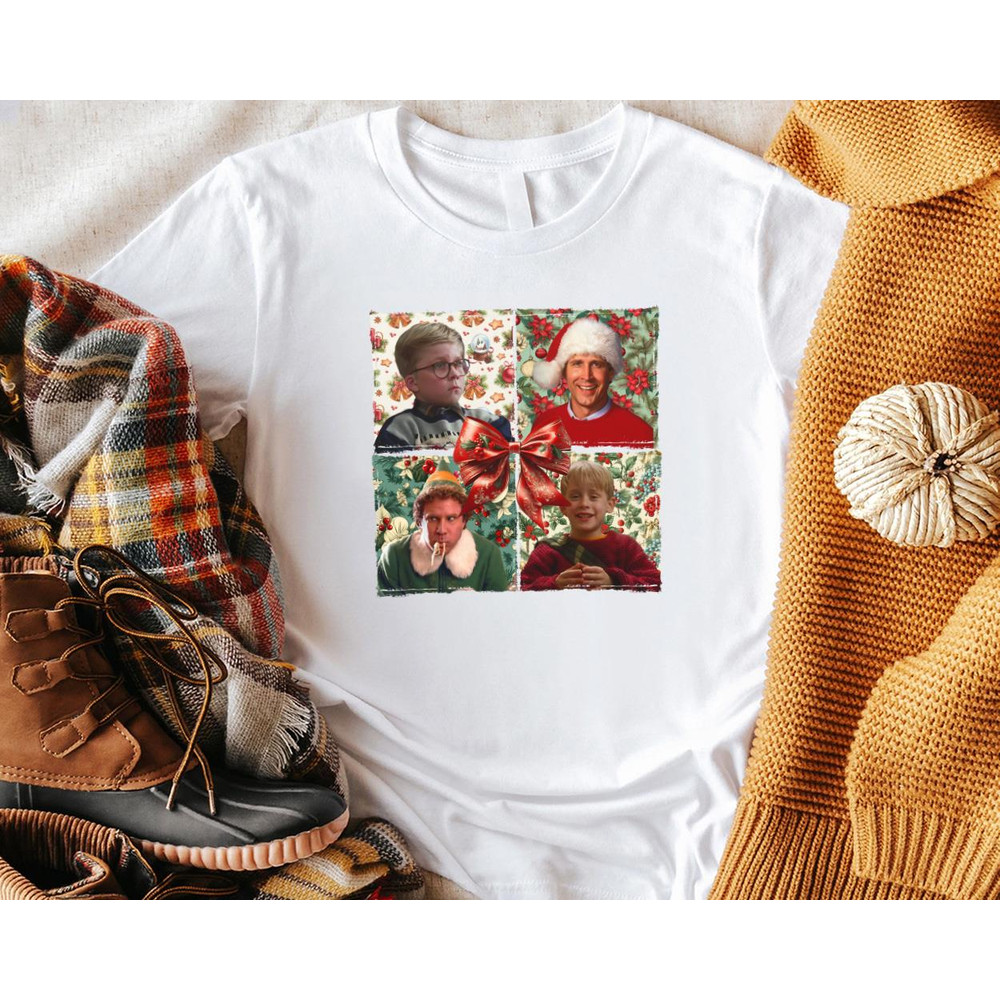 Christmas Comedy Movies Ralphie Kevin Clark Griswold Buddy Hobbs Fun Birthday Gift Unisex Tshirt Sw 1