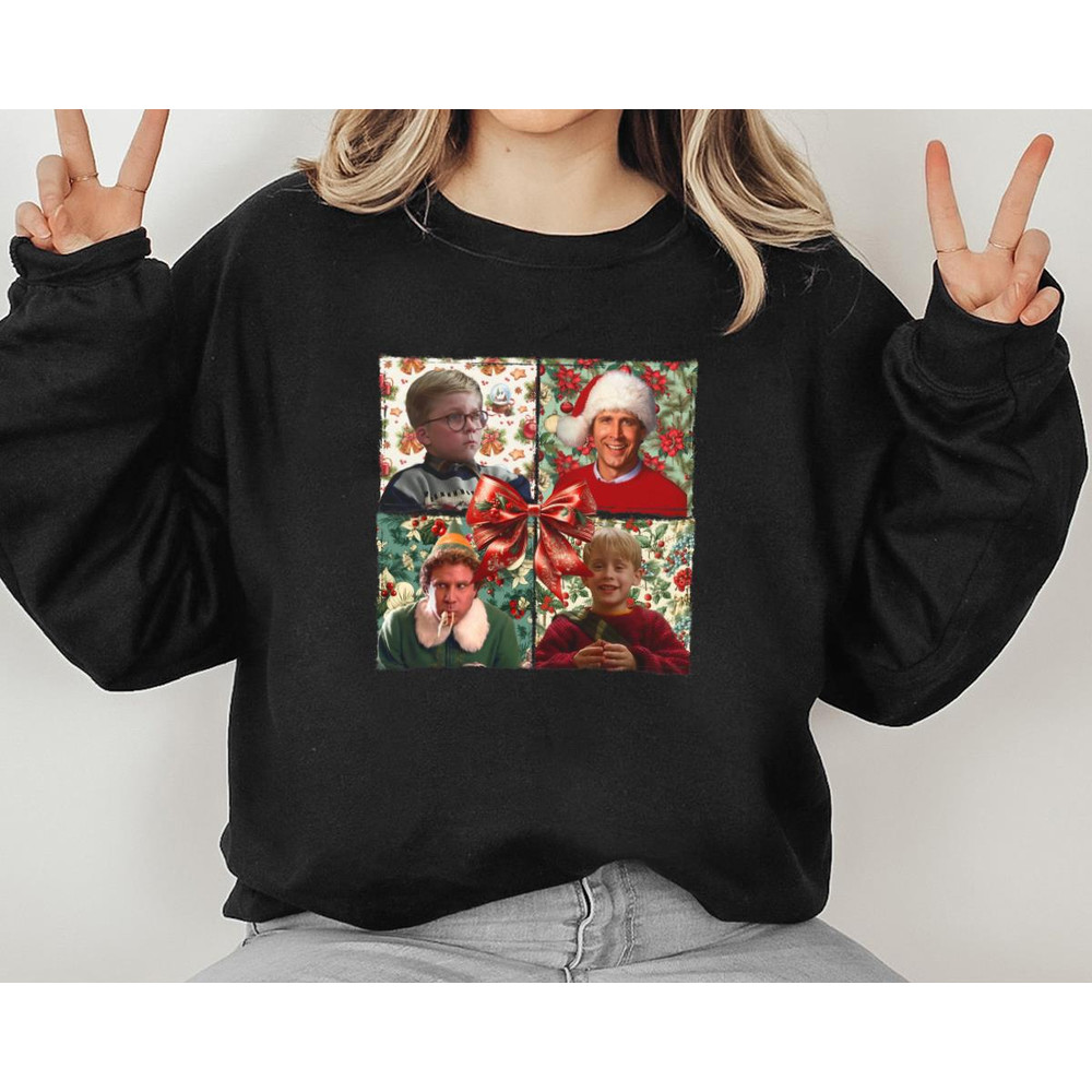 Christmas Comedy Movies Ralphie Kevin Clark Griswold Buddy Hobbs Fun Birthday Gift Unisex Tshirt Sw 2