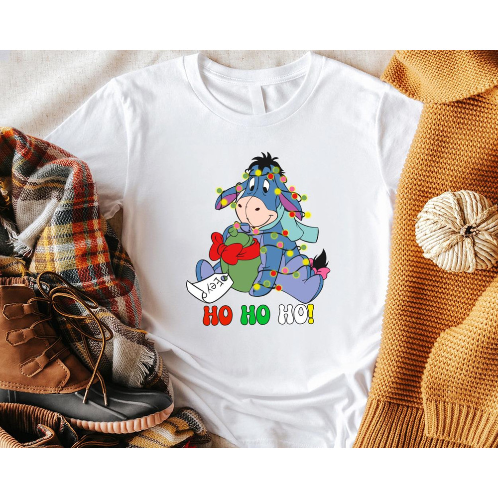 Eeyore Ho Ho Ho Cute Christmas Eeyore Merry Christmas Holiday Funny Gift Unisex Tshirt Sweatshirt H 1
