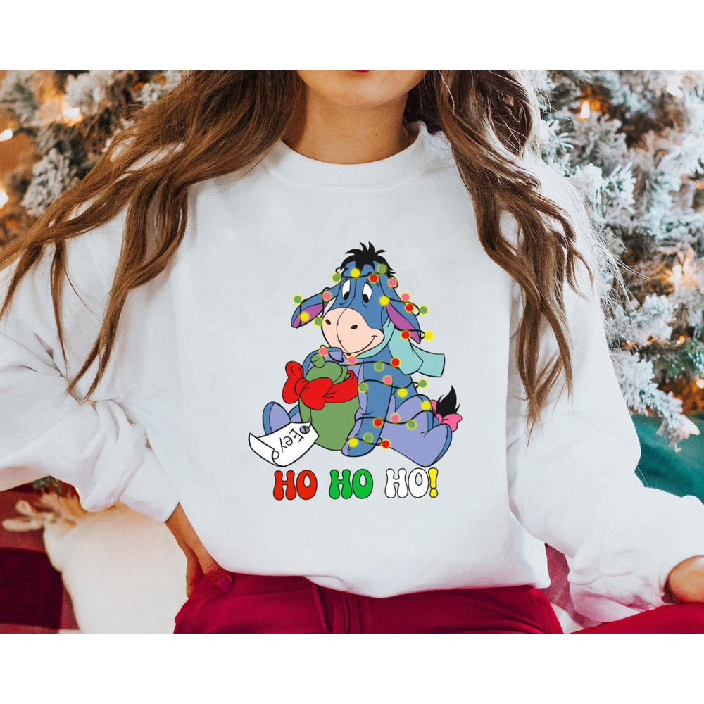 Eeyore Ho Ho Ho Cute Christmas Eeyore Merry Christmas Holiday Funny Gift Unisex Tshirt Sweatshirt H 3