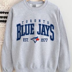 Vintage Toronto Blue Jays Sweatshirt, Toronto Baseball Hoodie, Vintage Baseball Fan Shirt, Toronto Blue Jays Shirt, Blue