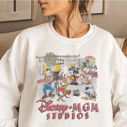 vintage disney mgm studios, disney mgm studios sweatshirt, mickey and friends sweatshirt, disney sweatshirt, disneyland