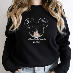 family trip 2023 shirt, disney personalized family vacation outfit, custom disney 2023 family vacation sweatshirt, micke