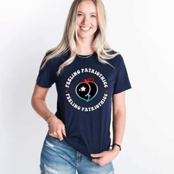 funny 4th of july shirt, women's patriotic shirt, feeling patrio-thicc, red white blue shirt, usa freedom shirt, 4th of
