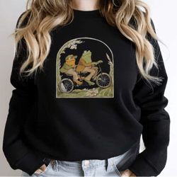 cottage core aesthetic sweatshirt, vintage classic book sweatshirt gift, frog and toad crewneck sweatshirt, unisex book