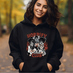 halloween killers hoodie, horror movie fan sweat, horror movie killers sweatshirt, horrify club hoodie, spooky vibes swe