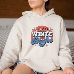 red white boujee hoodie, 4th of july hoodie, usa freedom sweater, red white blue sweatshirt, independence day hoodie, gr