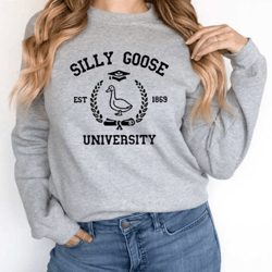 funny silly goose university shirt, funny goose university sweatshirt, silly goose university crewneck sweatshirt, univ