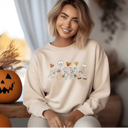 disney characters sweater, cute disney sweat, disney halloween sweatshirt, halloween kids tee, cute halloween gift, tric