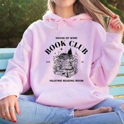 acotar hoodie, acotar house of wind sweat, acotar book club, valkyrie reading room, acotar velaris sweat, the night cour