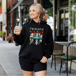 disney christmas hoodie, disney lover gift, disney characters hoodie, christmas friends sweatshirt, cute winter sweater,