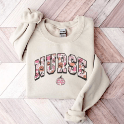 nurse halloween sweatshirt, nurse fall sweatshirt, nurse pumpkin sweatshirt, nurse shirt, halloween shirt for nurse, nur