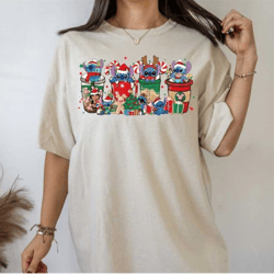 cute disney stitch t-shirt ,christmas coffee t-shirt, christmas tea coffee shirt, epcot christmas tee, disneyland vacati