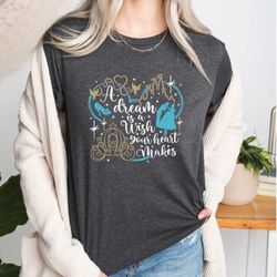 cinderella sweatshirt, disney princess sweater, a dream is a wish your heart makes sweat, disney vacation, disney land t