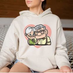 carl and ellie grandpa and grandma valentines day hoodie, couple matching love hoodie, happy valentines day gift hoody,