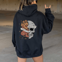 skeleton floral skull hoodie, floral skeleton hoodie, flowers hoodie, gift for loved hoodie, skull flower hoodie, funny