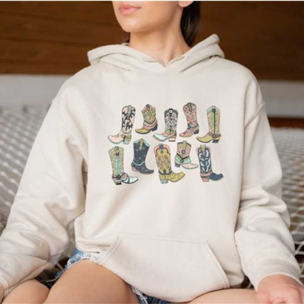 MR1210202393933retrocowgirlhoodiecowgirlbootshoodiecutecowgirlimage1jpg