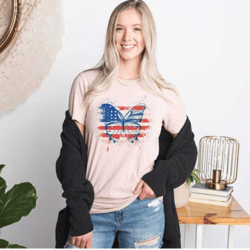4th of july shirt, cute patriotic shirt, usa flag shirt, red white blue shirt, cute 4th of july shirt, patriotic butterf