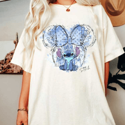 stitch watercolor shirt, comfort colors shirt, stitch shirt, disney stitch shirt, stitch birthday shirt, kids disney shi