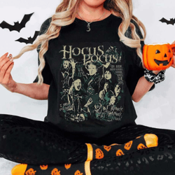 vintage hocus poscus shirt, disney comfort colors shirt, sanderson sisters shirt, disney witch shirt, disneyland hallowe