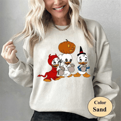 huey dewey louie halloween sweatshirt, duck tales halloween shirt, halloween pumpkin shirt, trick or treat shirt, disney