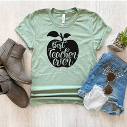best teacher t-shirt, back to school, cute teacher shirt, apple teacher shirt, gift for teachers, kindergarten teacher,