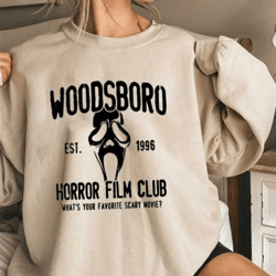 woodsboro horror club, halloween sweatshirt, scream, scream-ghost, thriller, horror, scary, ghost shirt, horror film clu