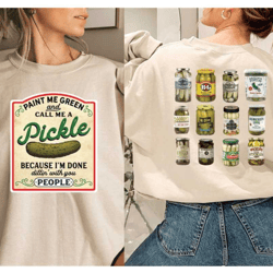 vintage canned pickles sweatshirt, canning season sweatshirt, pickle lovers sweater, homemade pickles,pickle jar crewnec
