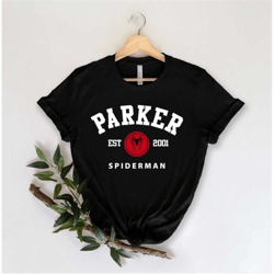 parker sweatshirt, parker est 2001 shirt, spider sweatshirt, avengers team sweatshirt, marvel shirt, superhero sweatshir