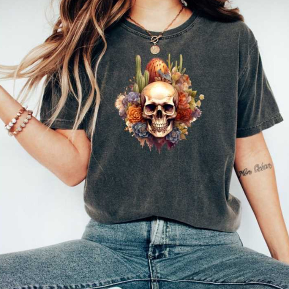 MR1110202393921bloomskullshirthalloweentshirtfloralskullbohowomensimage1jpg