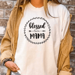 blessed mama shirt, mama tee, mom life shirt, mother t-shirt, cute mom shirt, cute mom gift, mothers day gift, new mom g