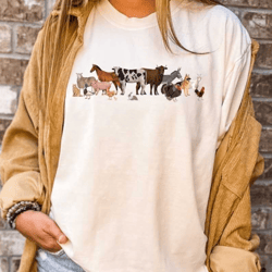 farm animal shirt, animal lover shirt, farm shirt, animal shirt, farmer shirt, farm animal shirt for women, farm animal