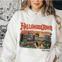 vintage halloween town est 1998 hoodie, halloweentown sweatshirt, pumpkin halloweentown shirt, halloween party,gift hall