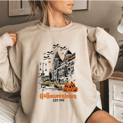 vintage halloween town est 1998 sweatshirt, halloweentown sweatshirt, pumpkin halloweentown shirt, halloween party,gift