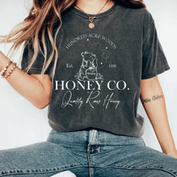 comfort colors vintage hundred acre woods honey co. shirt,classic pooh bear shirt, disneyland shirt winnie the pooh est