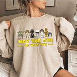 may the fourth be with you sweatshirt, may the fourth sweatshirt, star wars day sweatshirt, star wars disney, na-120402