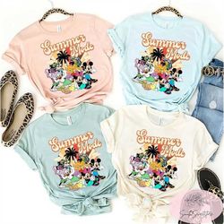 summer disney shirt, vintage mickey shirt, summer mode shirt, mickey friends shirt, disney family vacation shirts, disne