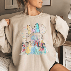 disney princess sweatshirt, disney watercolor castle tee, disney girl trip, minnie princess sweatshirt, princess shirt,