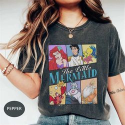 little mermaid comfort colors shirt, vintage the little mermaid shirt, disney ariel shirt, ariel mermaid shirt, disney