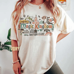 vintage disneyworld comfort colors shirt, retro magic kingdom shirt, vintage disneyland shirt, walt disney world shirt,