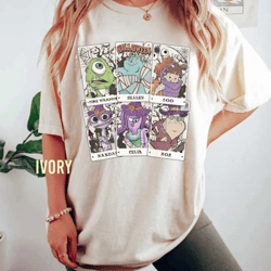 comfort color vintage monster inc halloween shirt, monster inc tarot card shirt, disney halloween shirt, disneyland hall