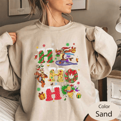 winnie the pooh christmas sweatshirt, ho ho ho shirt, the pooh christmas shirt, pooh bear and friend christmas shirt, di