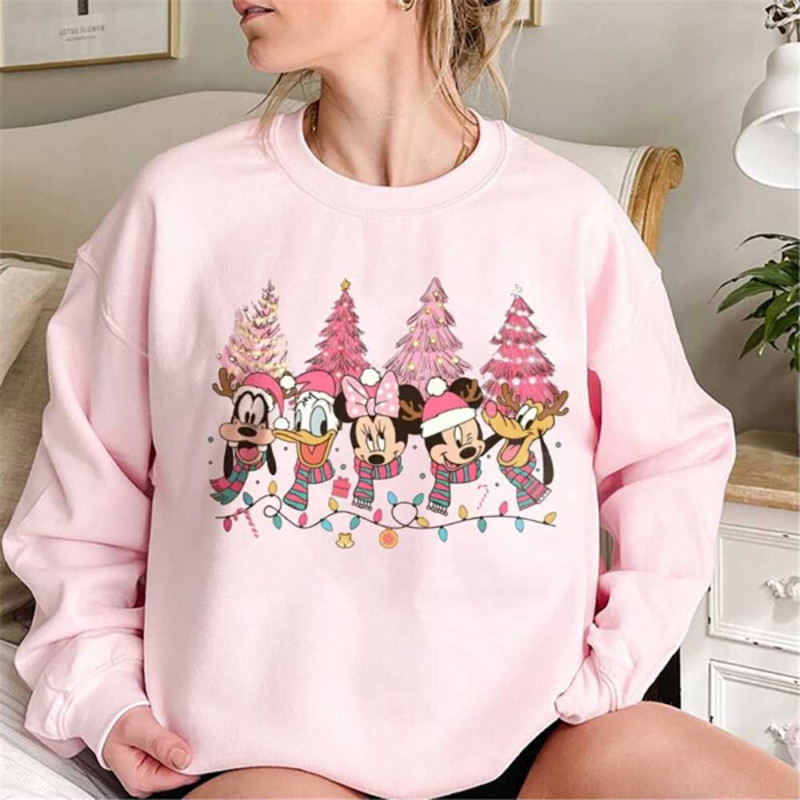 MR910202313542vintagemickeyandfriendsheadpinkchristmassweatshirtimage1jpg