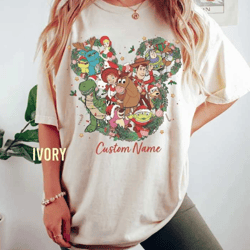 vintage toy story christmas comfort colors shirt, disney toy story christmas shirt, disney pixar christmas shirt, disney