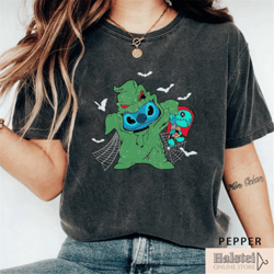 retro stitch halloween t-shirt, stitch halloween, disney halloween, disney trick or treat, oogie boogie bash shirt, disn