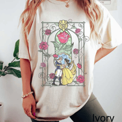 retro beauty and the beast t-shirt, disney princess shirt, belle princess tee, disney princess shirt, princess shirt, di